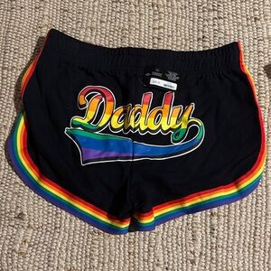 NWT Black Rainbow pride Shorts